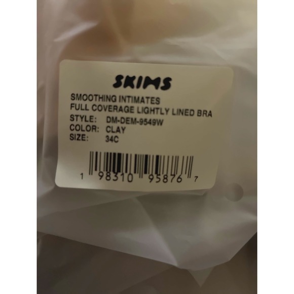SKIMS Smoothing Intimates Full Coverage‎ Lightly Lined Bra Clay 34C NWT - Picture 6 of 6